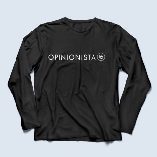 Long Sleeved Opinionista T-shirt (Black)